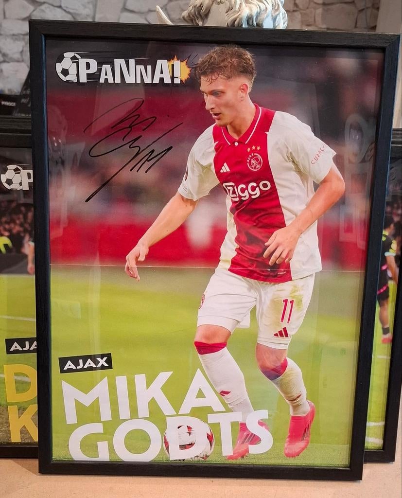 Godts Ajax ingelijste poster met handtekening, Ophalen of Verzenden, Zo goed als nieuw, Ajax, Poster, Plaatje of Sticker