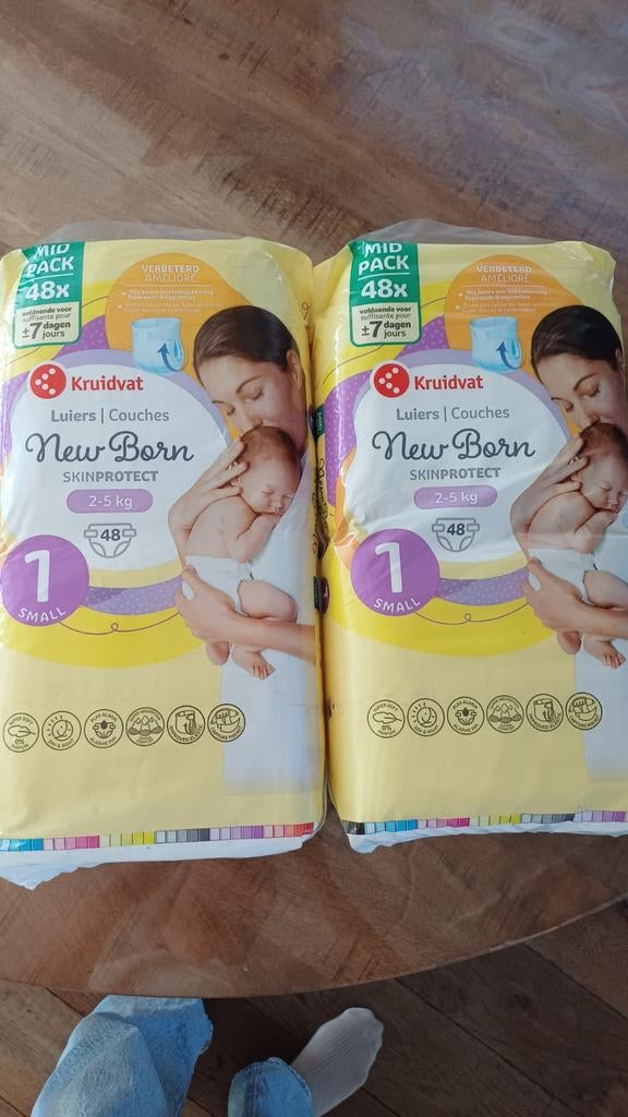 2 pakken luiers Kruidvat newborn maat 1, Ophalen, Nieuw, Overige typen
