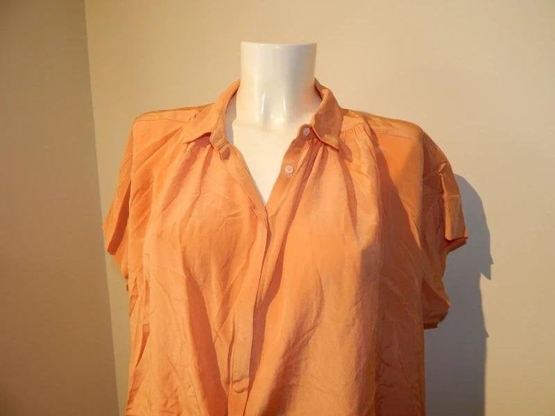 Repeat zijde blouse top mooie koraal tint xs maar baggyNieuw, Repeat, Verzenden, Nieuw, Oranje