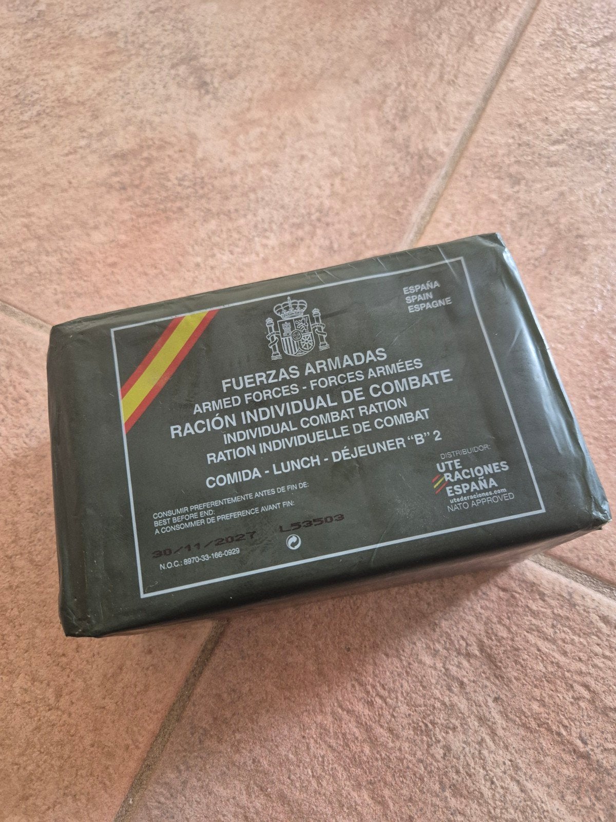 B2 Spaanse militaire rantsoen Menu B2 - Ideaal voor outdoor, Ophalen of Verzenden