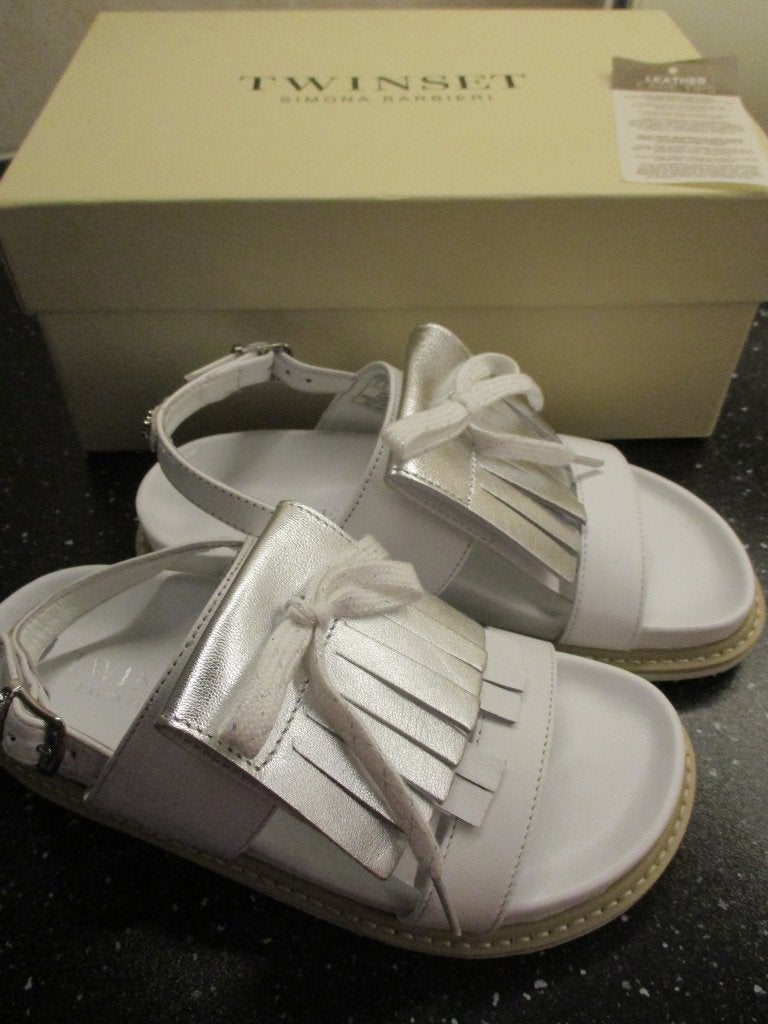 TWINSET SIMONA BARBIERI LEREN ZOMERSANDALEN maat 32 NIEUW, Schoenen, Nieuw, TWINSET SIMONA BARBIERI, Verzenden