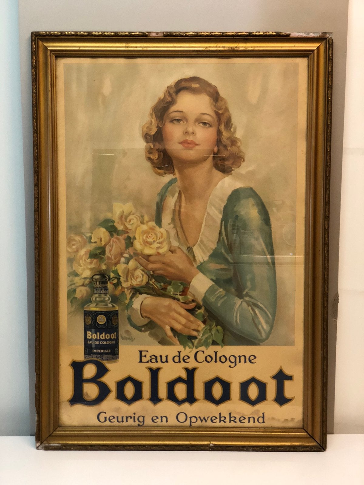 Vintage Boldoot reclame poster 1925, Verzamelen, Posters, Ophalen of Verzenden, Gebruikt, A1 t/m A3, Reclame
