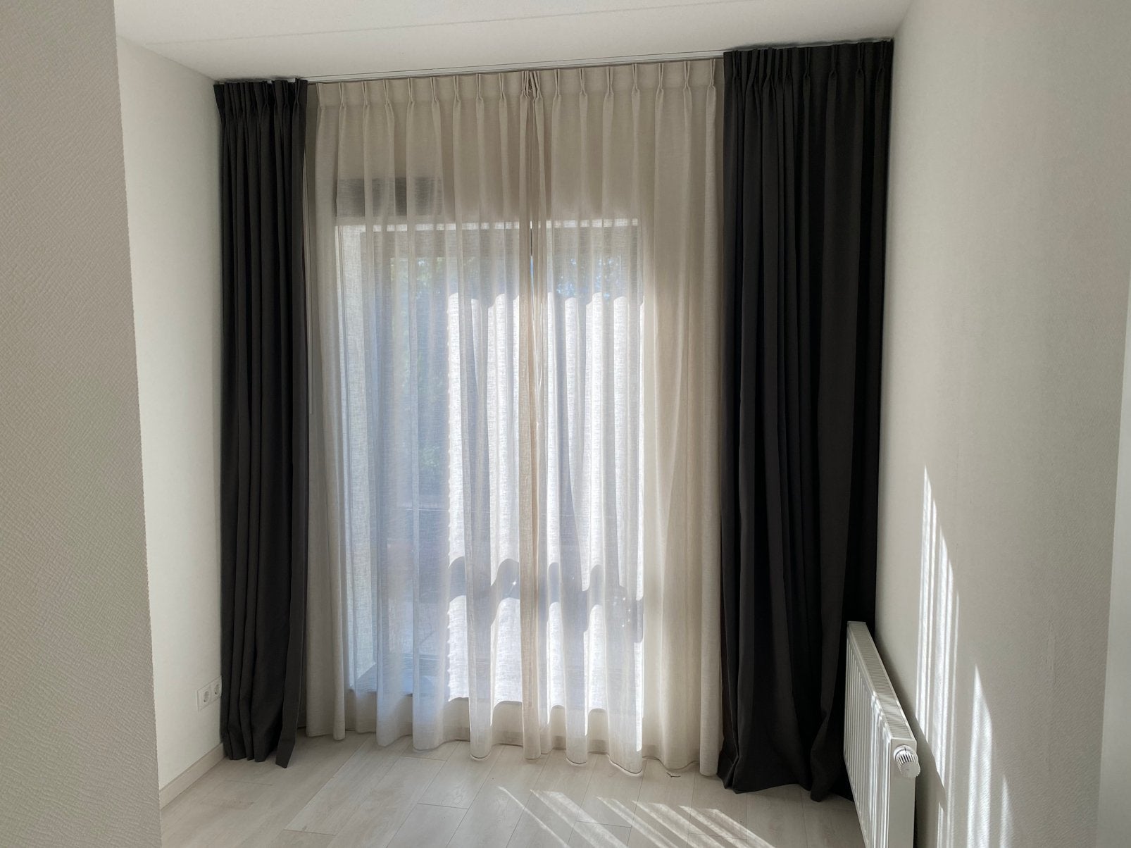2x luxe in-betweens 125 x 259 cm – hoogwaardig kwaliteit, Vitrage, Kwantum, 259 cm, Ophalen of Verzenden