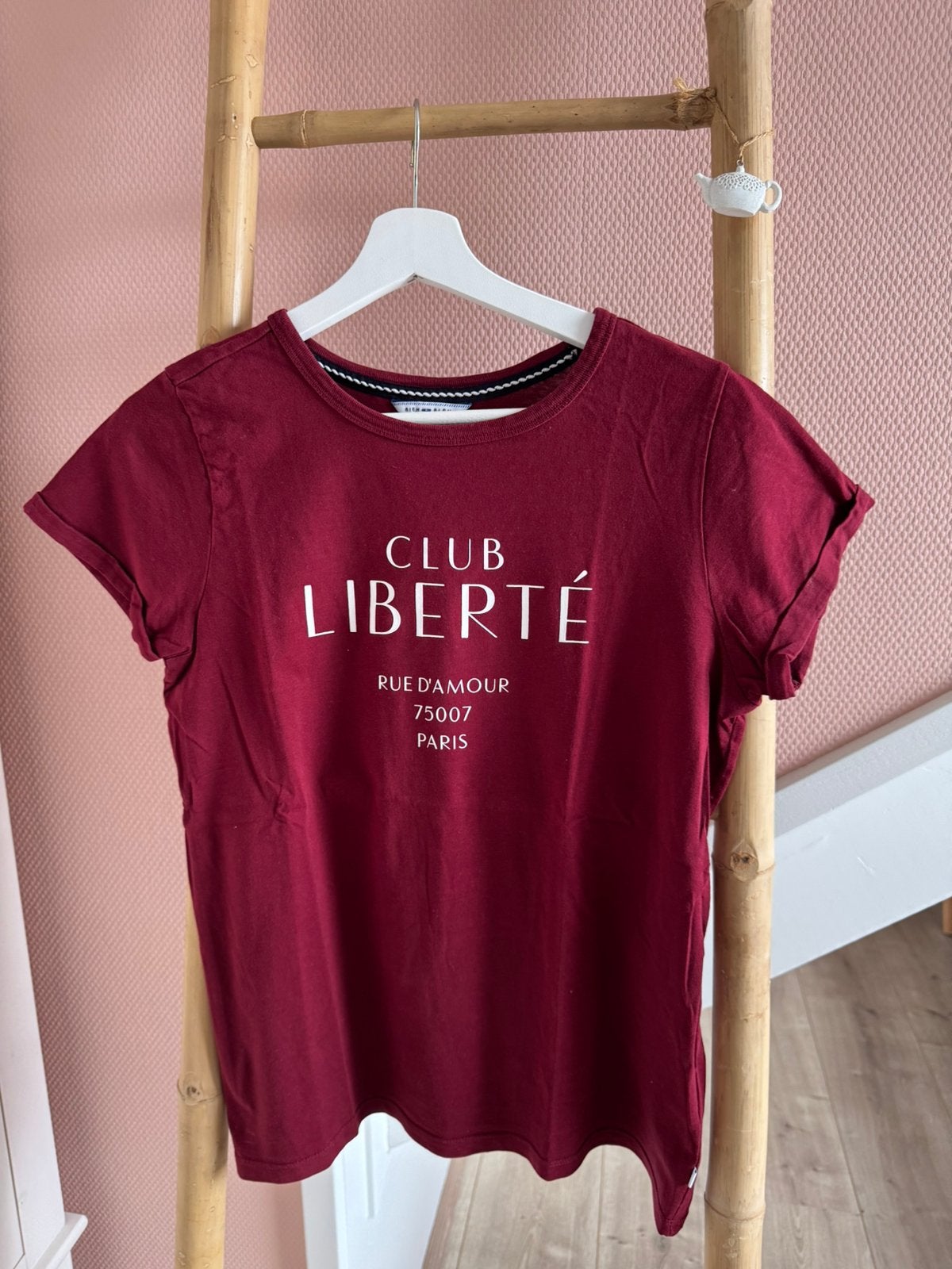 Rood dames t-shirt Bien Bleu maat S, Ophalen of Verzenden, Zo goed als nieuw, Rood, Korte mouw
