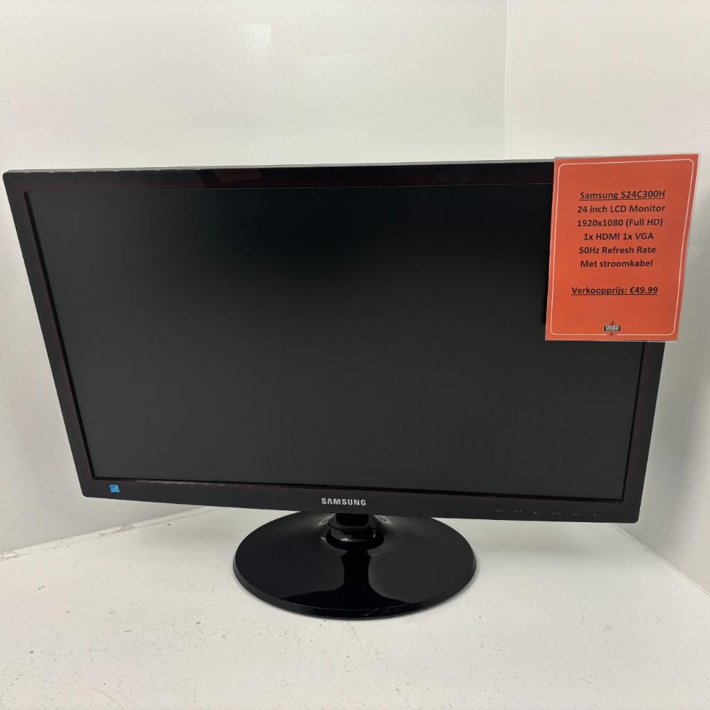 Samsung S24C300H Monitor | Met garantie, IPS, Dordrecht@usedproducts.nl, Toulonselaan 72, Ophalen of Verzenden