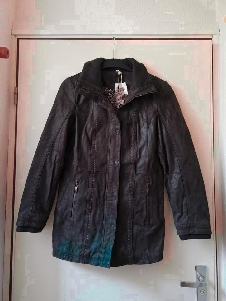 Leder jas maat 38, Ophalen of Verzenden, Nieuw, Maat 38/40 (M), Bruin
