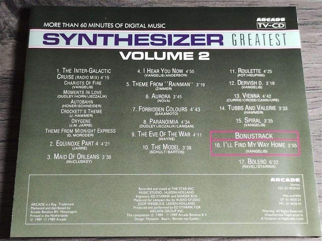 Synthesizer greatest Volume 2, Cd's en Dvd's, Ophalen of Verzenden, Zo goed als nieuw, Pop