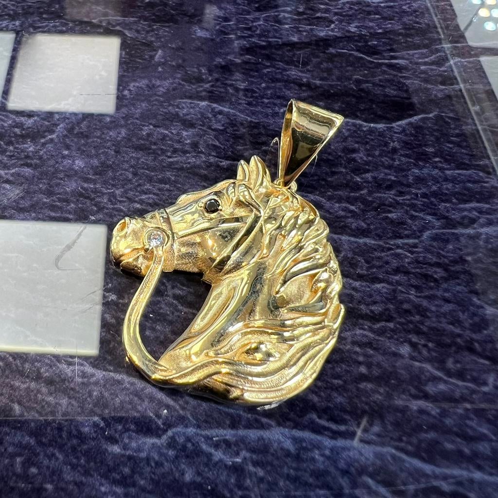 14 karaat gouden paard kop hanger nieuw, Sieraden, Tassen en Uiterlijk, Kettinghangers, Ophalen of Verzenden, Nieuw, Goud, Kruis of Symbool