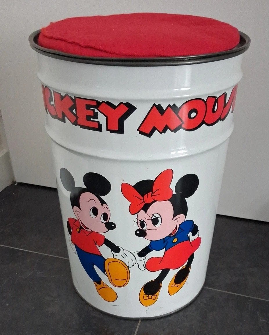 Vintage Mickey Mouse Opbergton / Krukje, Kinderen en Baby's, Kinderkamer | Inrichting en Decoratie, Ophalen of Verzenden, Gebruikt