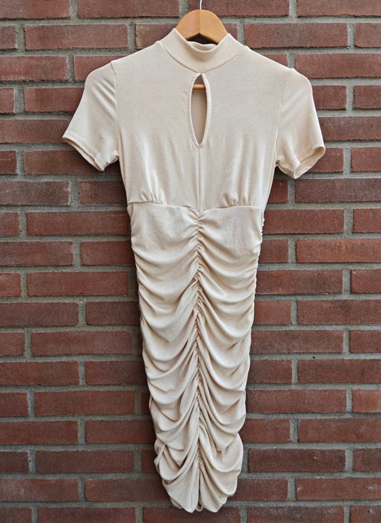 Giorgia net jurkje maat S - als nieuw!, Kleding | Dames, Beige, Ophalen of Verzenden, Zo goed als nieuw, Giorgia Paris