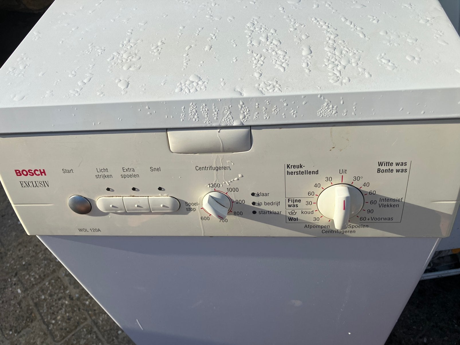 Bosch exclusive wol120a. Wasmachine bovenlader., Witgoed en Apparatuur, Ophalen, Gebruikt, Bovenlader, 85 tot 90 cm