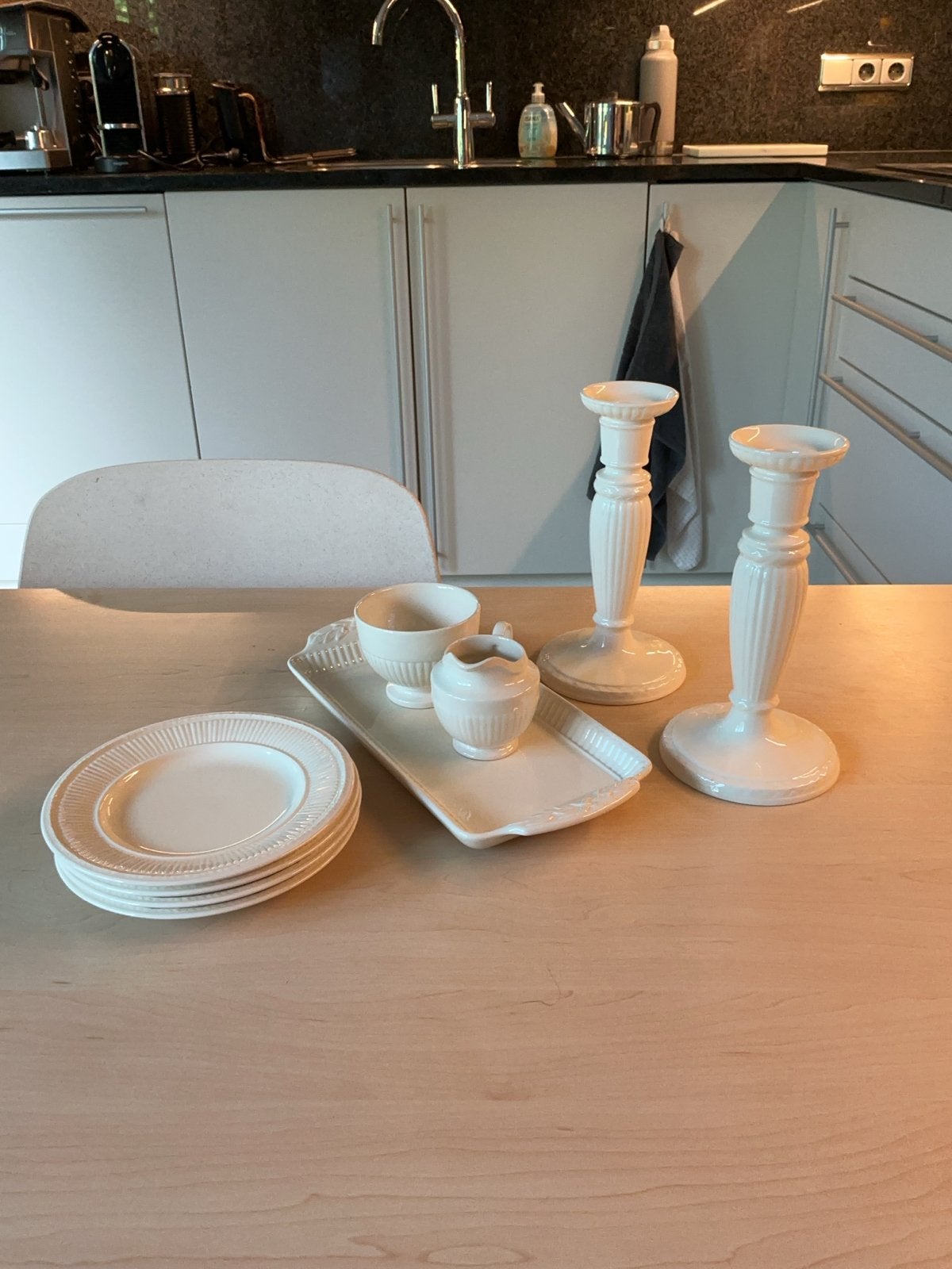 Wedgwood Queens Plain Servies en Kandelaars, Ophalen of Verzenden