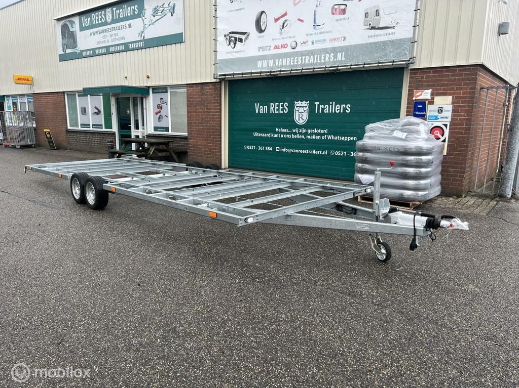 DEMO TINYHOUSE TRAILER ONDERSTEL 720x250 3500kg LED, Auto diversen, Aanhangers en Bagagewagens, Gebruikt