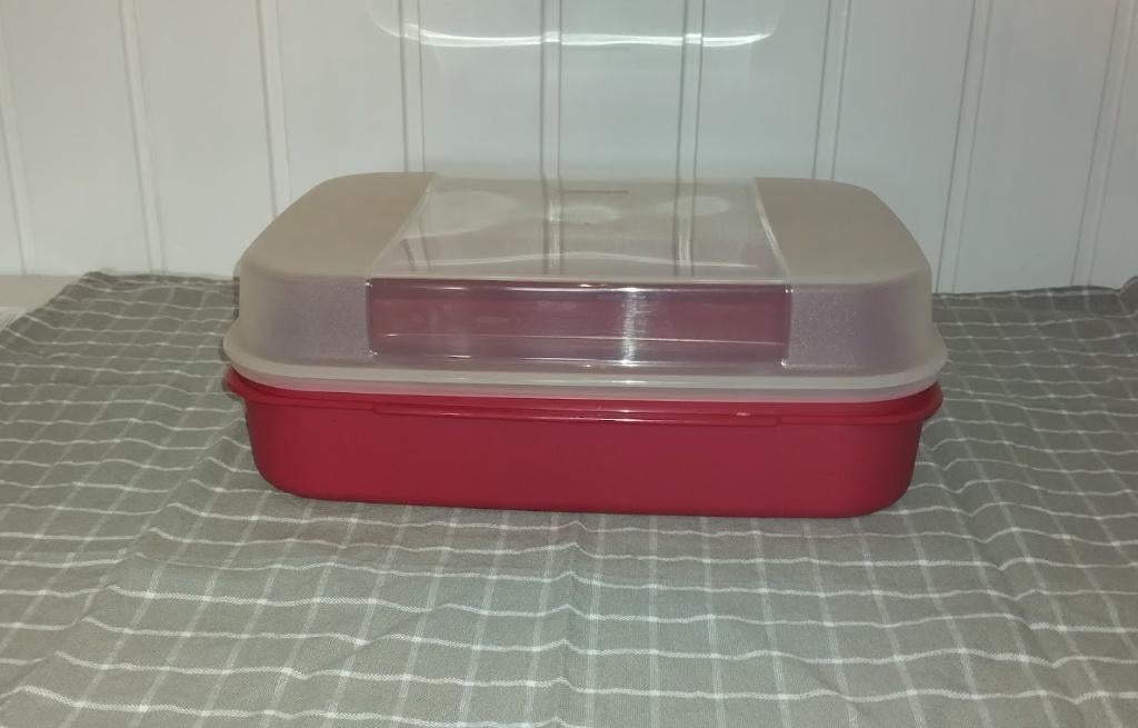 Tupperware Grote bewaar bak, Huis en Inrichting, Keuken | Tupperware, Ophalen of Verzenden, Zo goed als nieuw, Rood, Overige typen