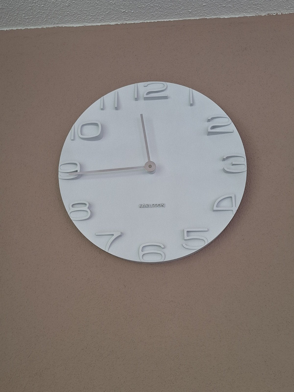 Witte Karlsson wandklok - Modern en stijlvol, Ophalen, Wandklok, Wit, Analoog