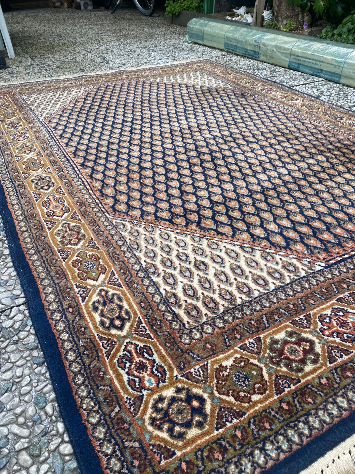 Handgemaakte perziche tapijt iran/wol, Ophalen of Verzenden, Zo goed als nieuw, Rechthoekig, 200 cm of meer