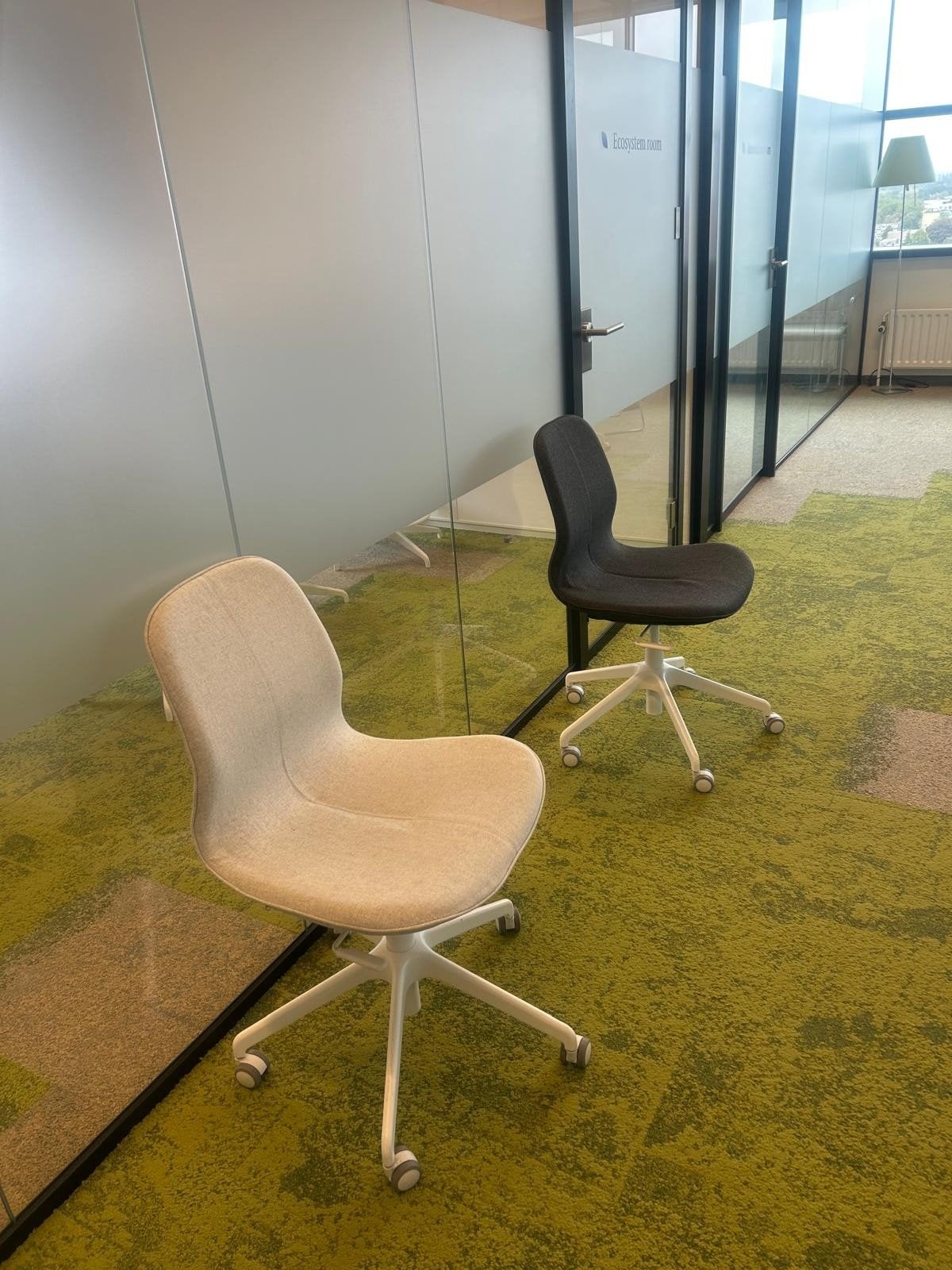 IKEA LÄNGFJÄLL bureaustoelen - 5 stuks, z.g.a.n., Ophalen, Zo goed als nieuw, Blauw, Bureaustoel