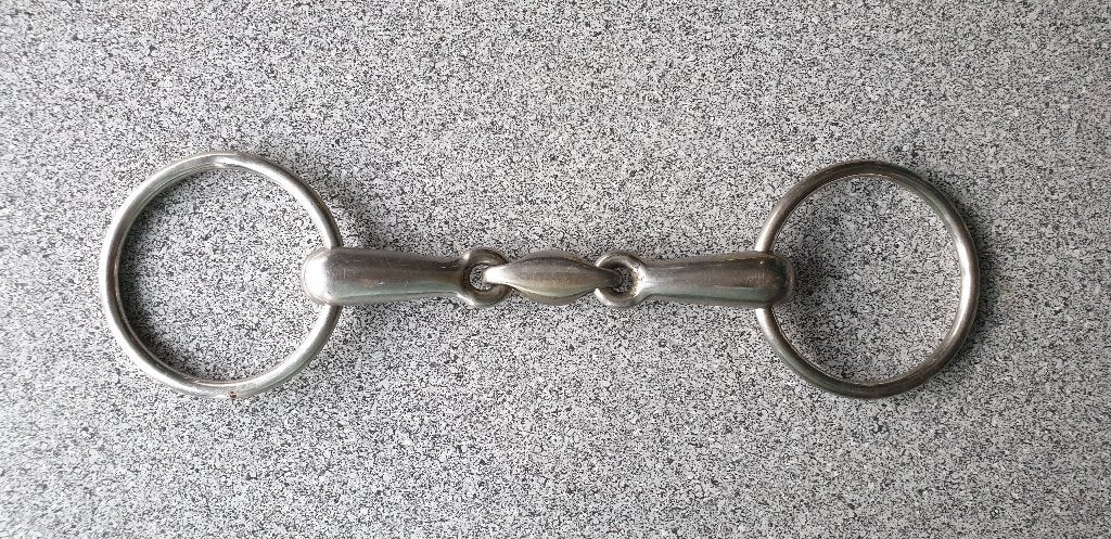 Dubbel gebroken watertrens bitje, maat 13,5 cm, Dieren en Toebehoren, Gebruikt, Ophalen of Verzenden, Bit, Overige merken