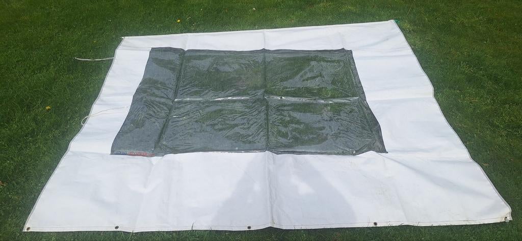 Omnistore rainblokker, zijkant, wit, uitval 2,5m, Ophalen, Gebruikt