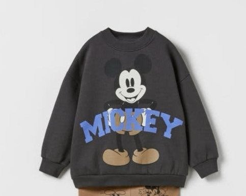 Kind Zara mickey mouse sweater trui grijs sweatshirt top 110, Gebruikt, Trui of Vest, Ophalen of Verzenden, Zara
