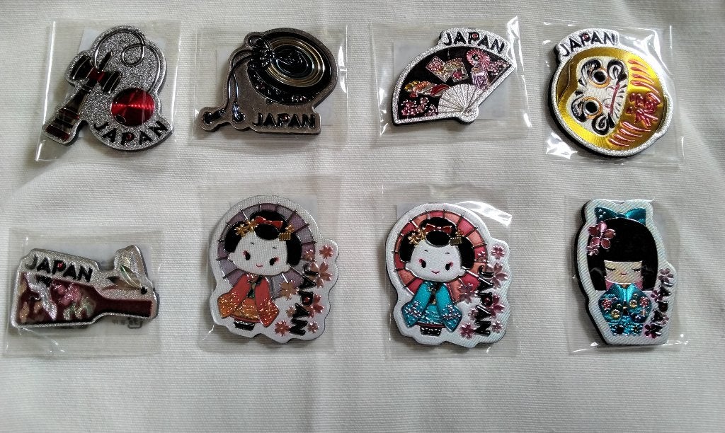 Collectie Japanse kokeshi Pop Sakura kersentak 8 Magneten, Verzamelen, Ophalen, Nieuw