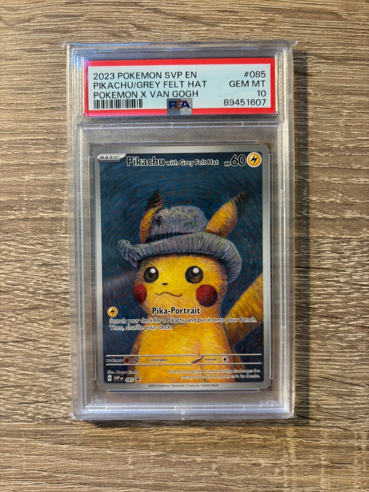 Pokemon: Pikachu with Grey Felt Hat / van Gogh - PSA 10, Ophalen of Verzenden, Nieuw, Losse kaart