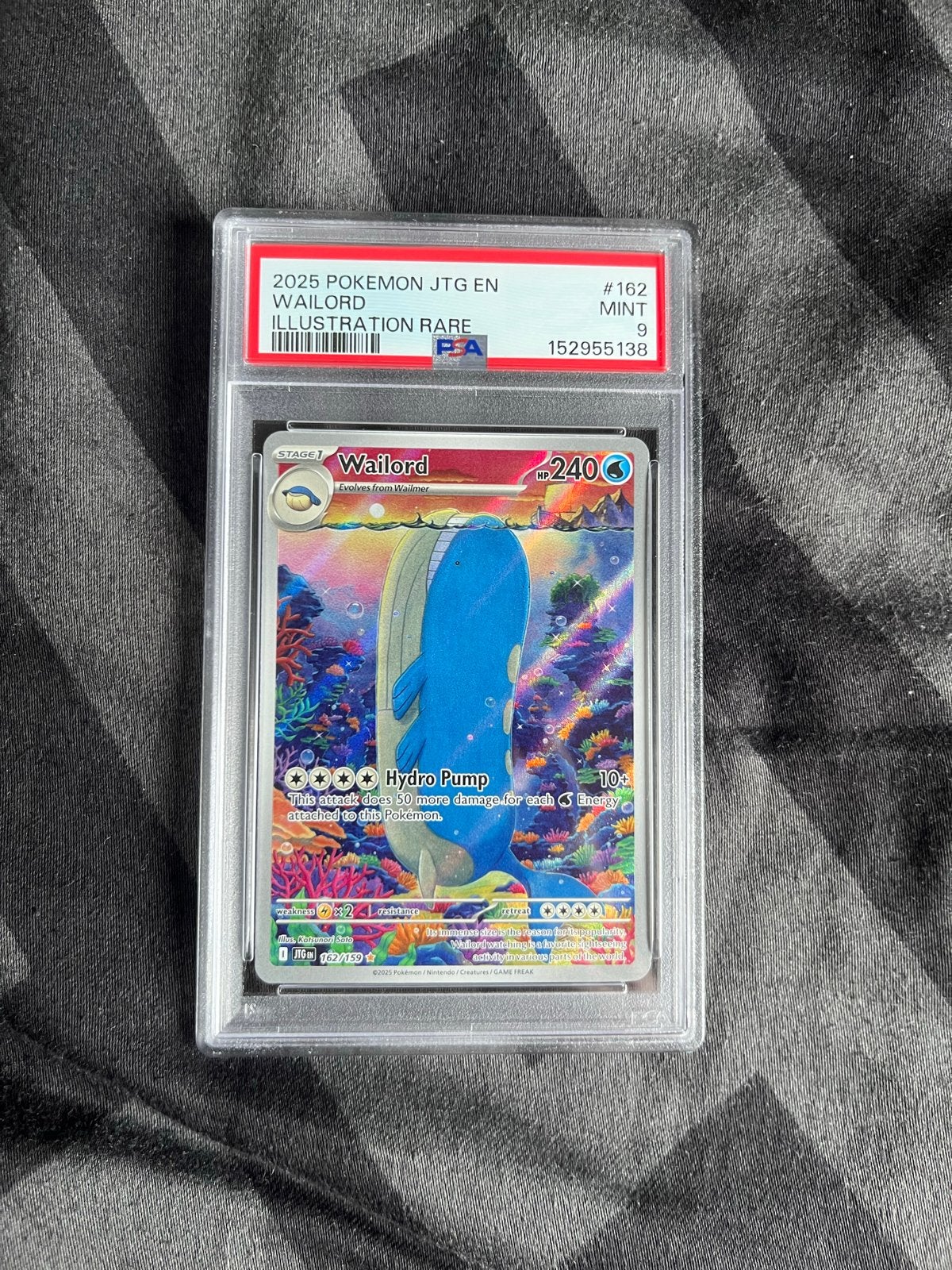 Wailord 2025 Pokémon JTG EN Illustration Rare PSA 9 Mint, Hobby en Vrije tijd, Verzamelkaartspellen | Pokémon, Ophalen of Verzenden