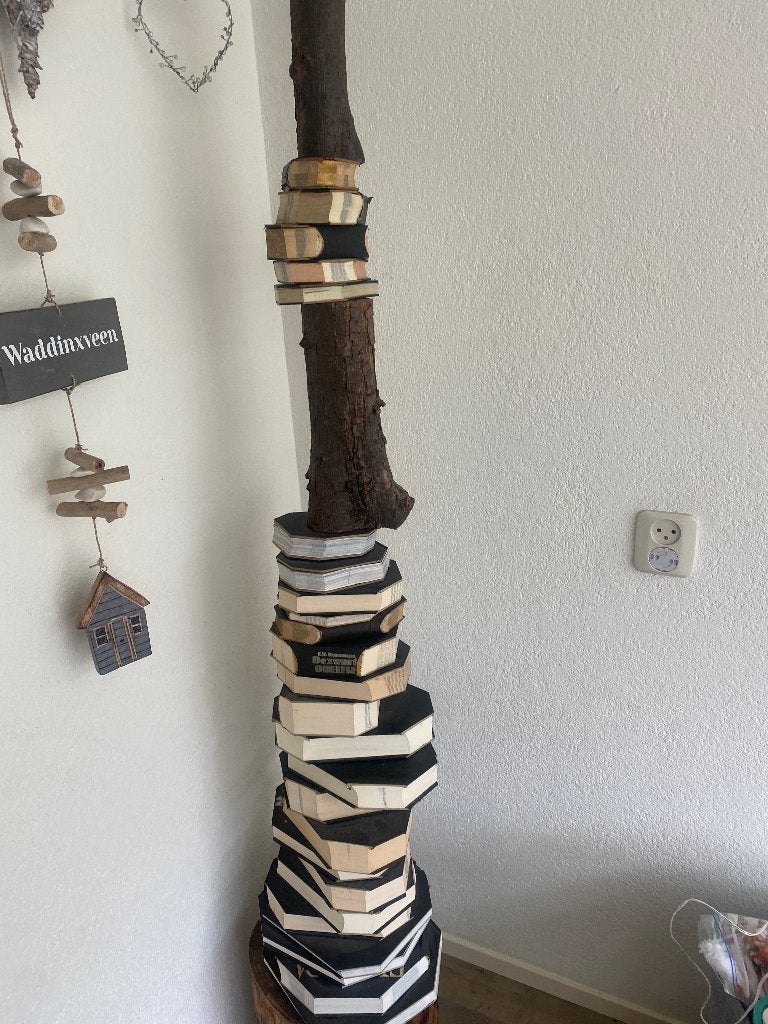 Decoratieve boekenboom, Ophalen, Gebruikt