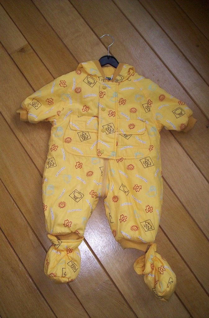 HEMA skipak geel maat 62 / 68, Kinderen en Baby's, Jongetje of Meisje, Ophalen of Verzenden, Zo goed als nieuw, Hema