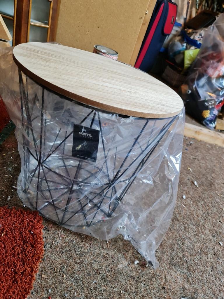 Gusta Lifestyle Bijzettafel - Nieuw in verpakking, Minder dan 50 cm, Modern, Industrieel, Rond, Nieuw
