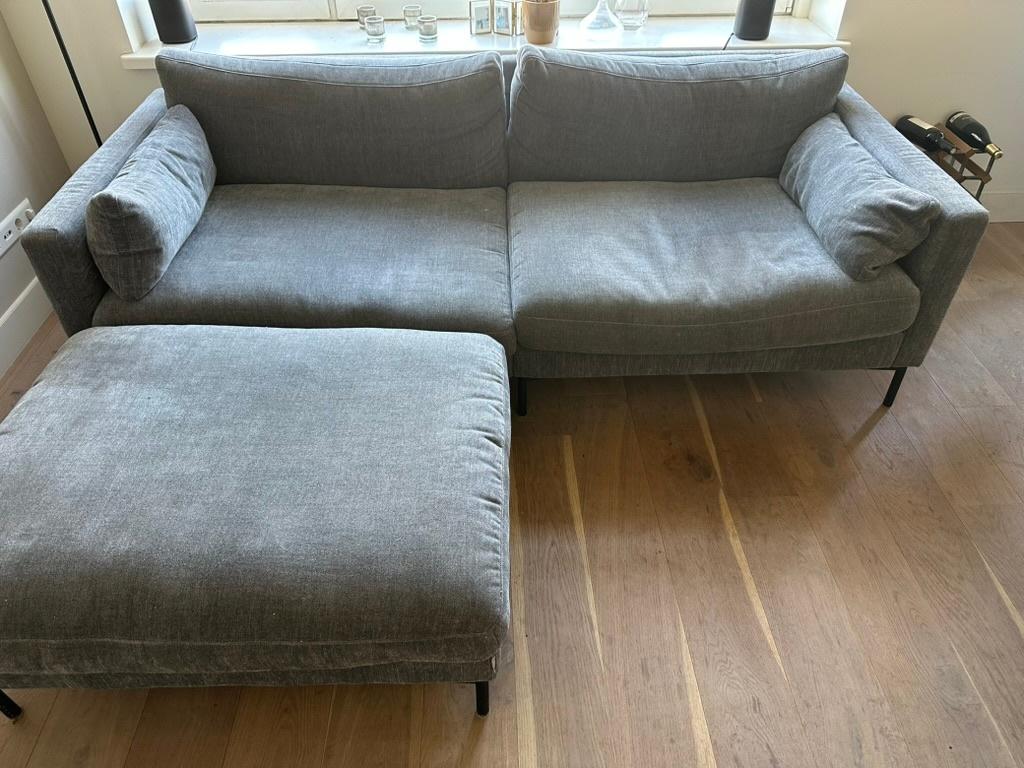 Zuiver bank met poef, Ophalen, Gebruikt, 125 cm of meer, 75 tot 100 cm