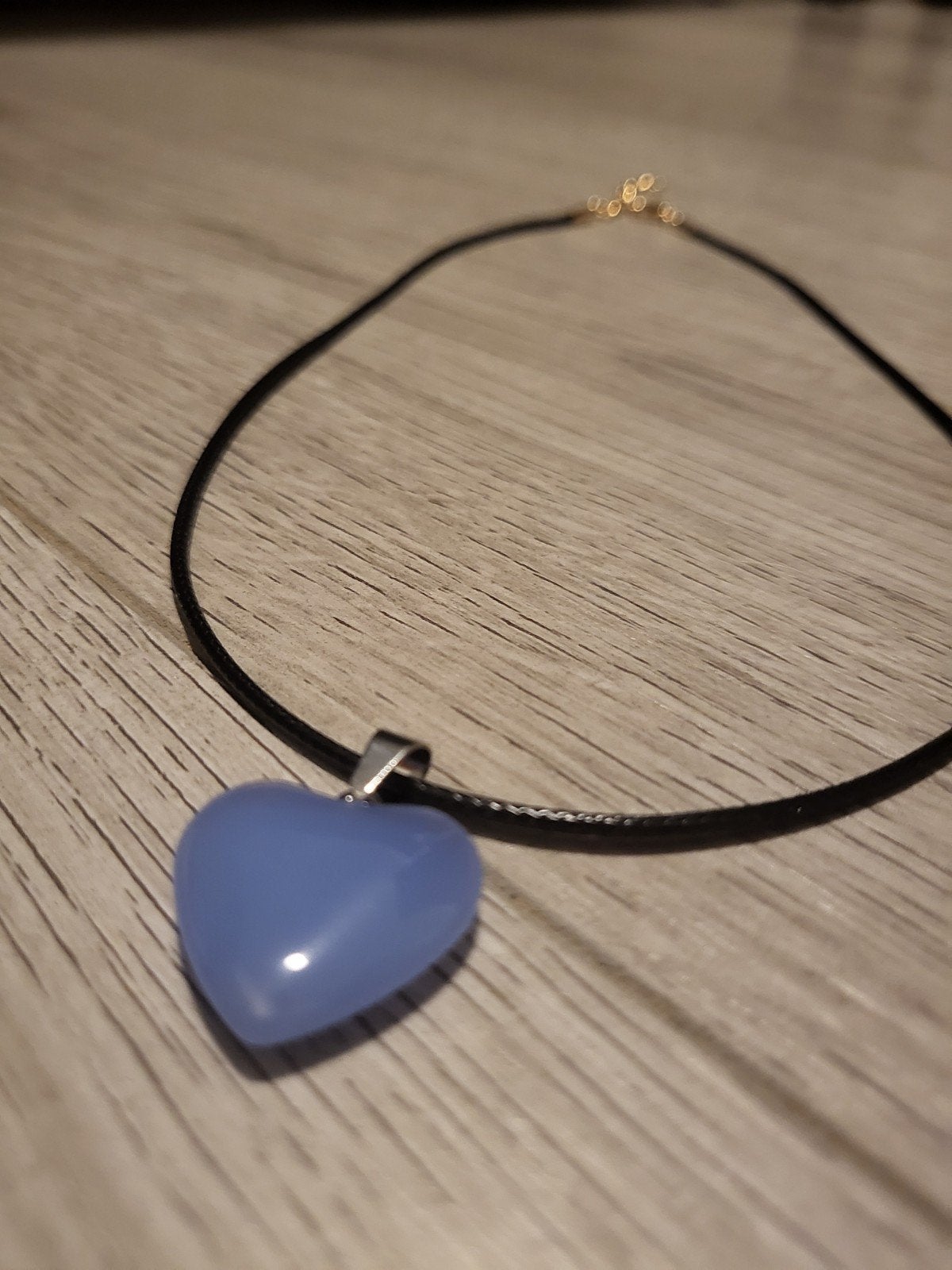 Nieuwe ketting met blauw hartje, Verstelbaar, Blauw, Nieuw, Ophalen of Verzenden