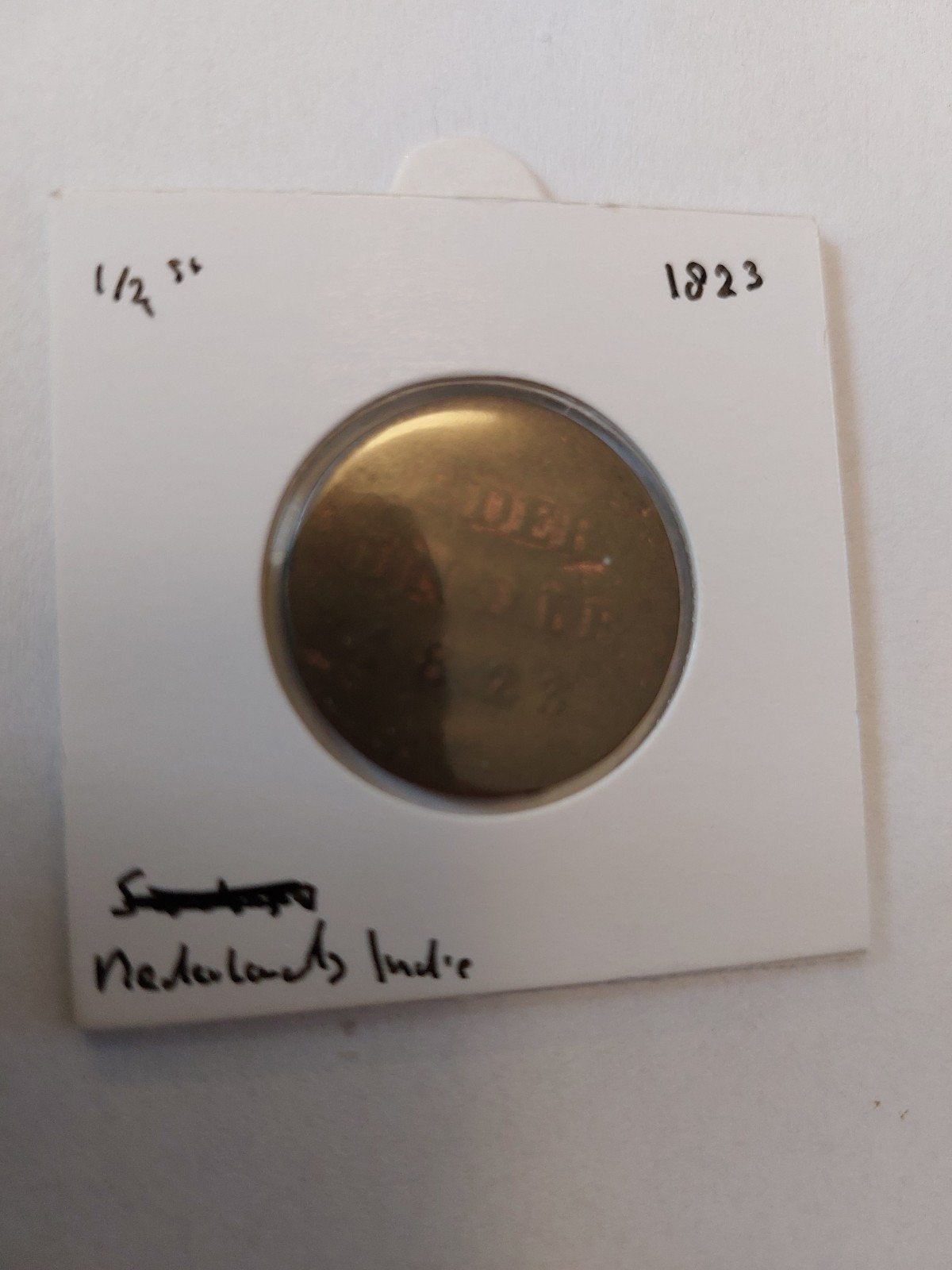 Nederlands-Indië ½ stuiver 1923 km 285, Postzegels en Munten, Munten | Nederland, Ophalen of Verzenden, Koningin Wilhelmina, Overige waardes