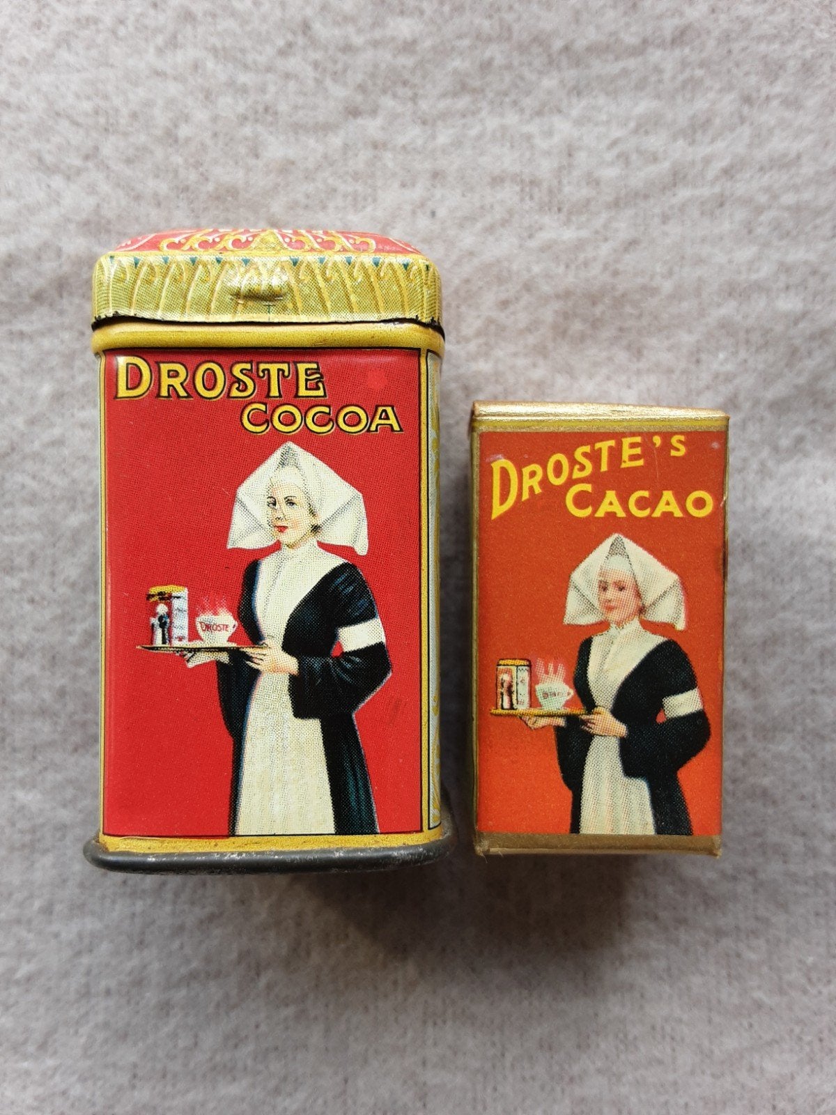 DROSTE CACAO , MONSTERBLIKJE met Doosje., Ophalen of Verzenden, Overige, Droste