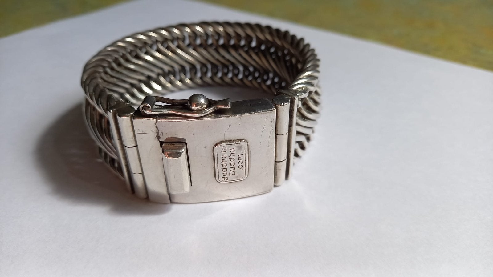 Buddha to buddha armband, Sieraden, Tassen en Uiterlijk, Armbanden, Ophalen, Gebruikt, Zilver, Zilver