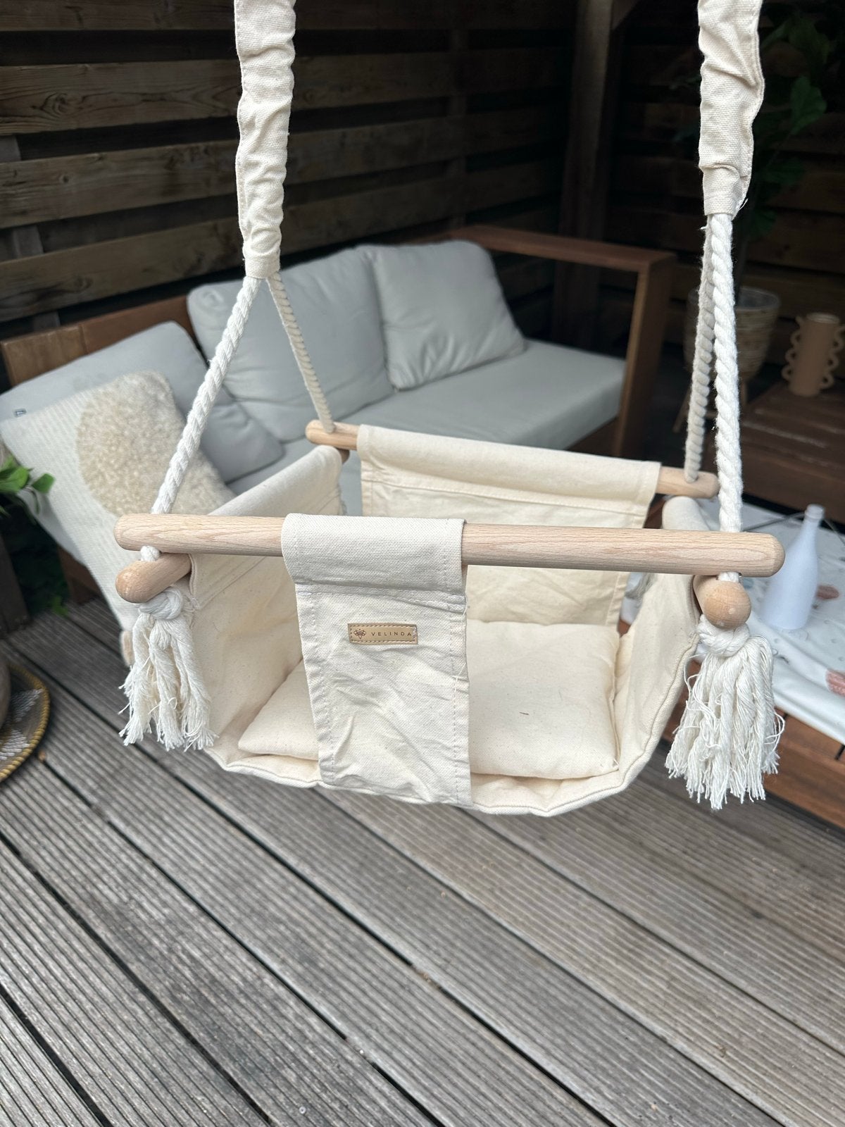 Velinda Baby Schommel - Zo goed als nieuw, Kinderen en Baby's, Ophalen, Nieuw, Schommel