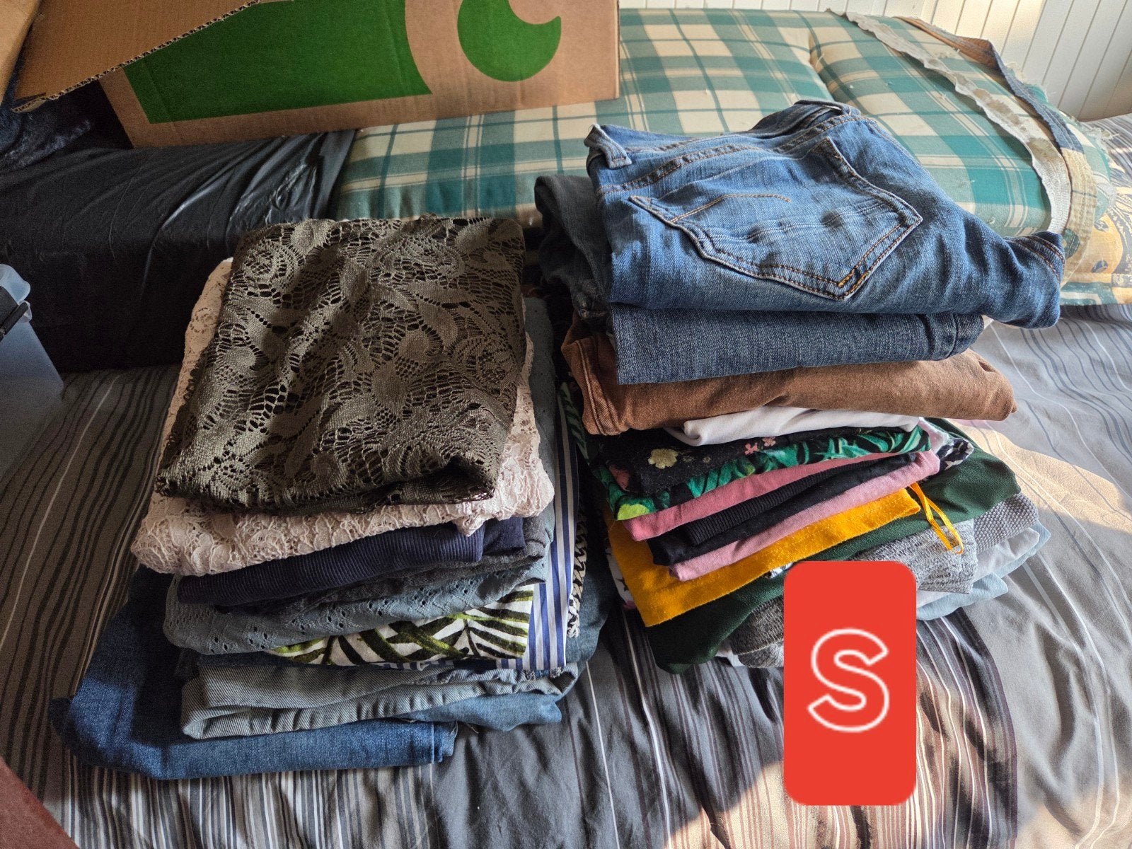 grote zak dameskleding S, Kleding | Dames, Ophalen, Zo goed als nieuw, Maat 38/40 (M)