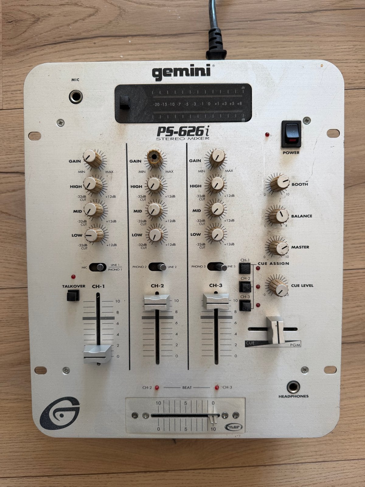 Gemini PS-626i Stereo Mixer, Ophalen of Verzenden, Gebruikt, Minder dan 5 kanalen, Microfooningang