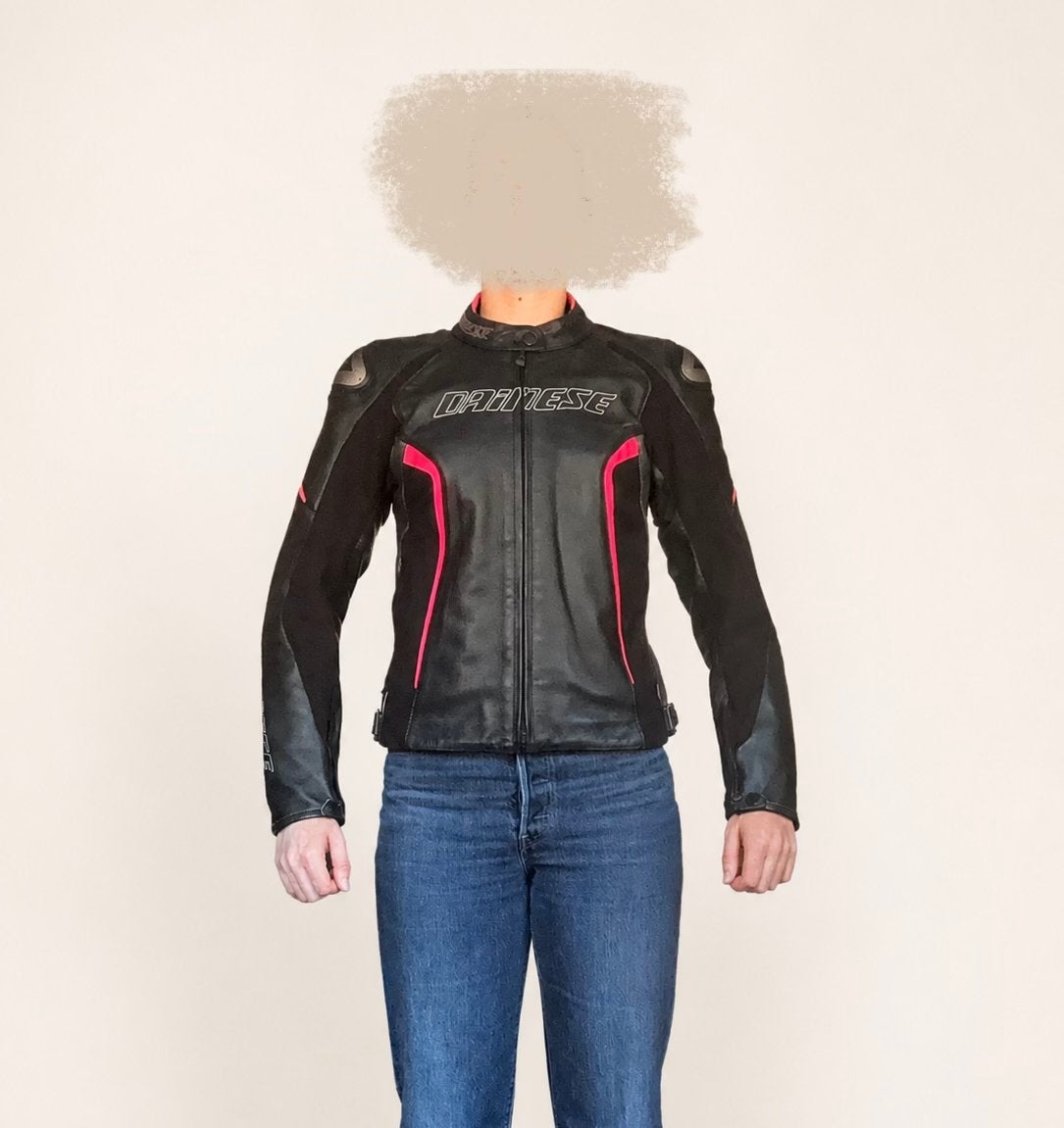 Dainese Racing D1 Lady leren motorjas - Black/Anthracite/Fuc, Ophalen, Nieuw zonder kaartje, Dames, Jas | leer