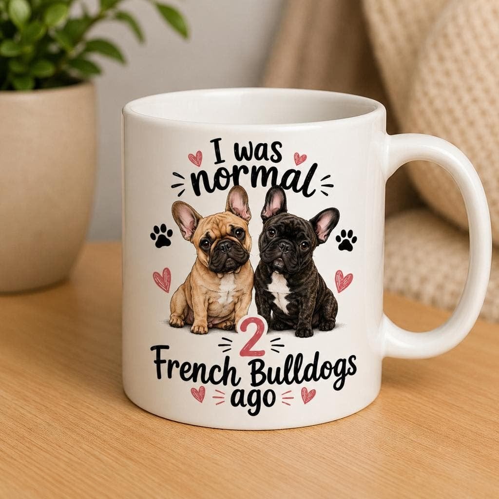 I was normal 2 French Bulldogs Ago - Franse Bulldog Mok, Verzenden, Nieuw