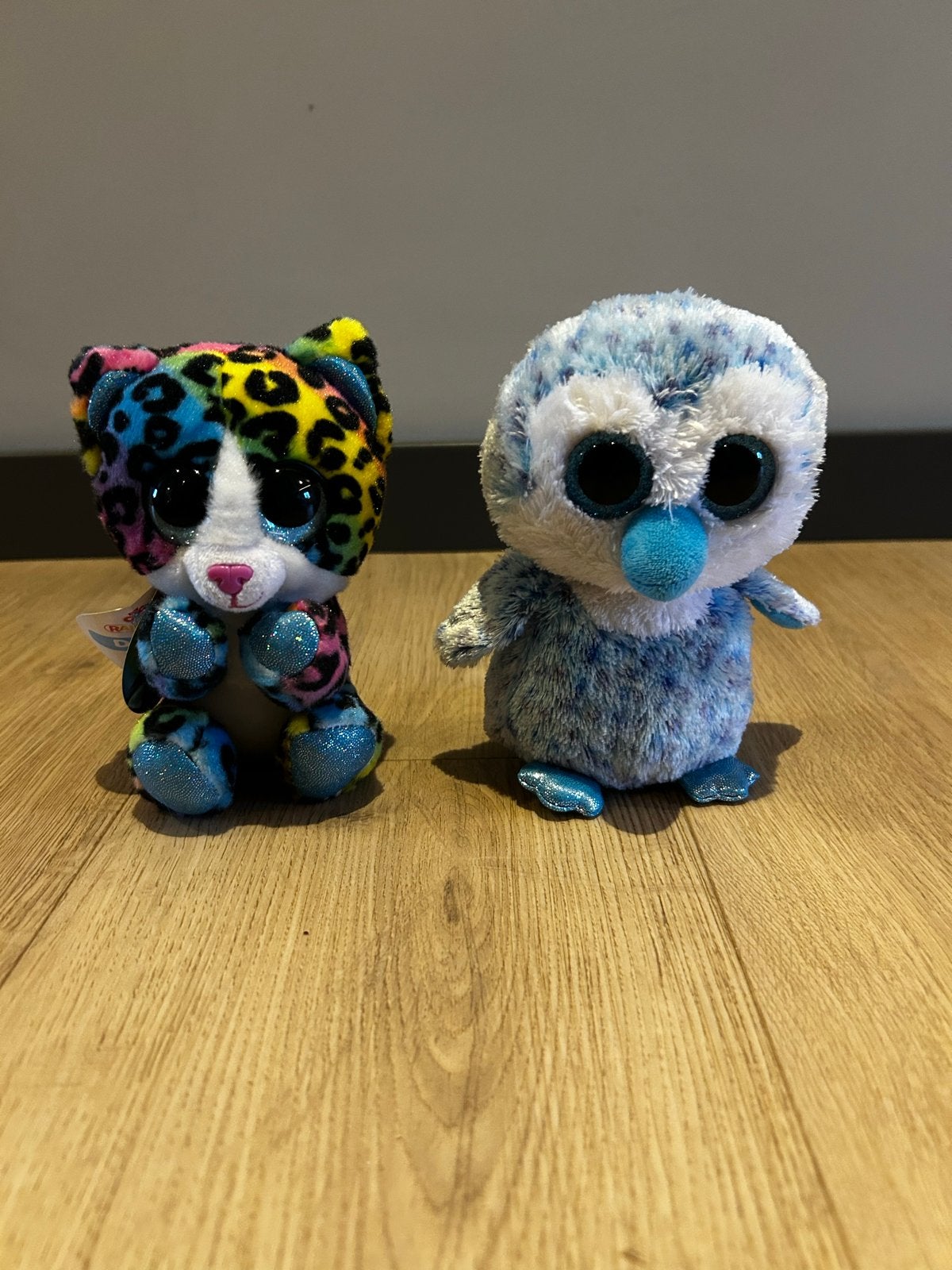 Leuke knuffeltjes: Ty Beanie Boo uil en Cocones Dotty, Blauw, Ophalen of Verzenden, Klein (minder dan 20 cm), Ty