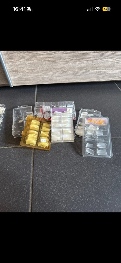 acry nagel tips, Verzenden, Wit, Zo goed als nieuw, Handen en Nagels