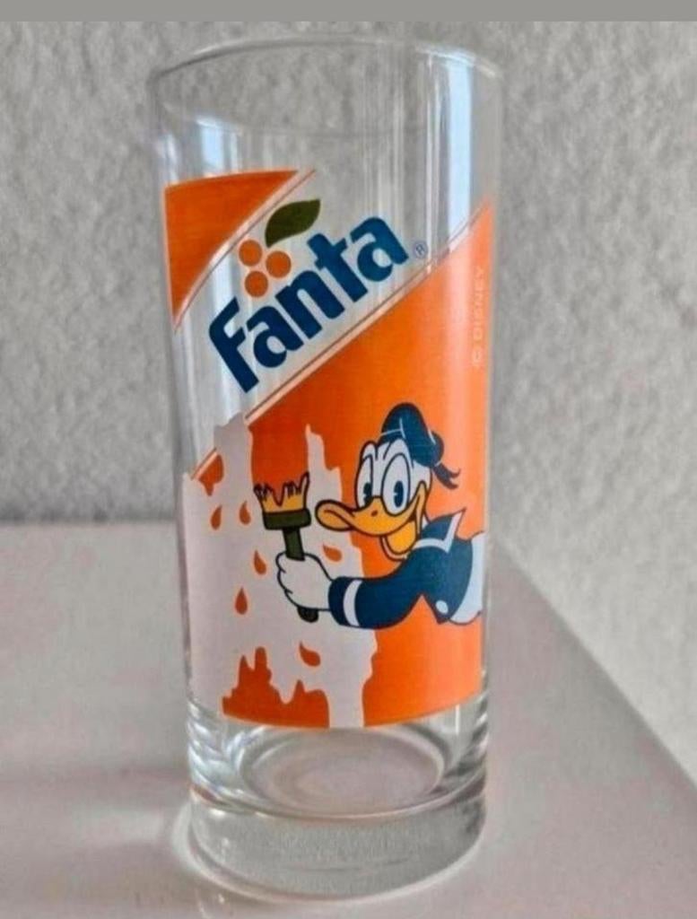 Disney glas Fanta Donald Duck, Verzamelen, Ophalen of Verzenden, Zo goed als nieuw, Frisdrankglas