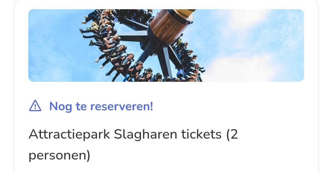 2 tickets voor attractiepark slagharen, Twee personen