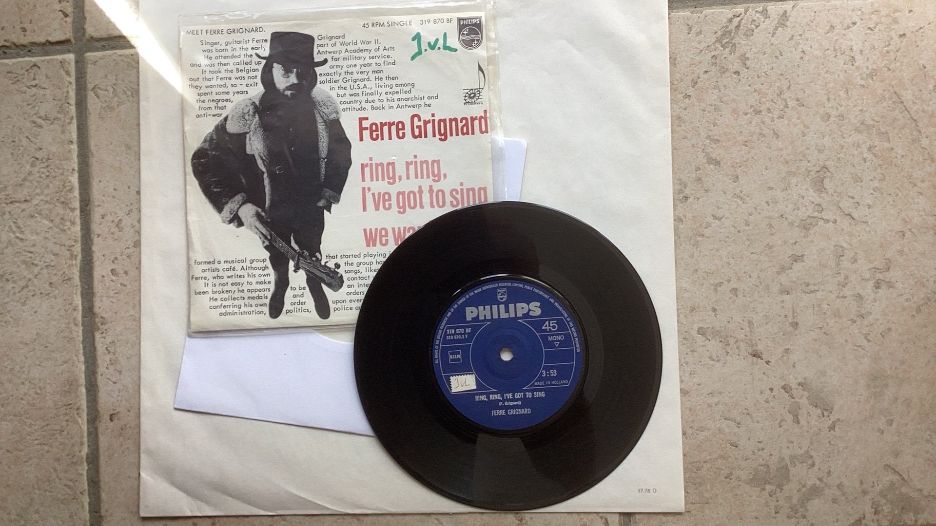 Single Ferre Grignard - Ring, ring I’ve got to sing, Ophalen of Verzenden, Gebruikt, 7 inch, Pop