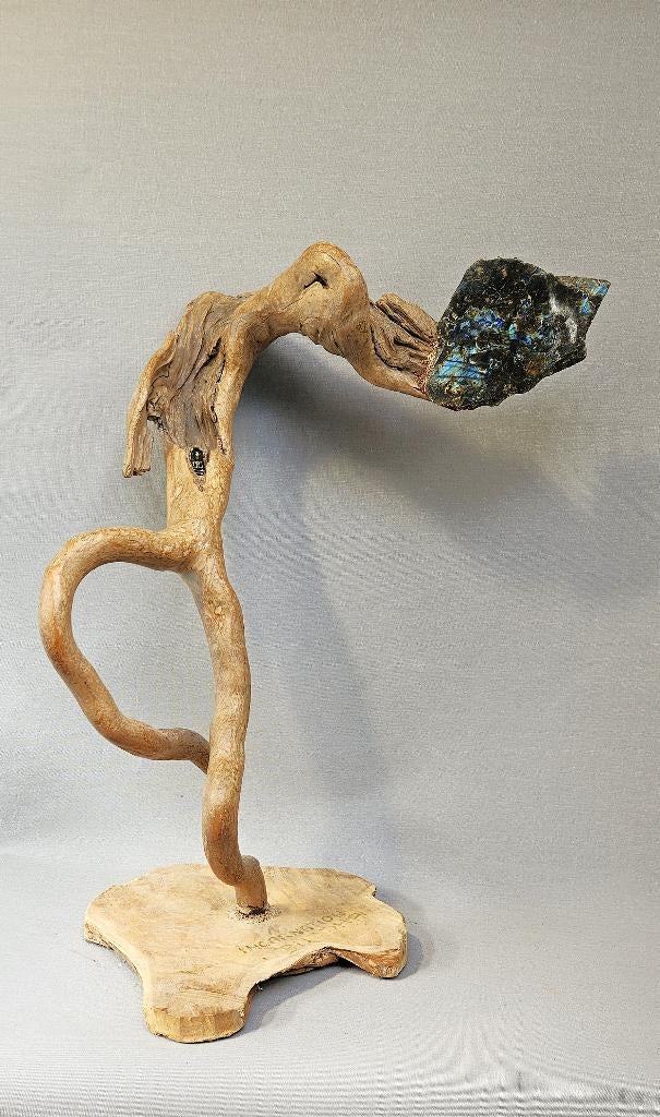 "Incarnation Buddha" – Dick Dal, Antiek en Kunst, Kunst | Beelden en Houtsnijwerken, Beeld, Hout, Overige onderwerpen, 50 - 100 cm