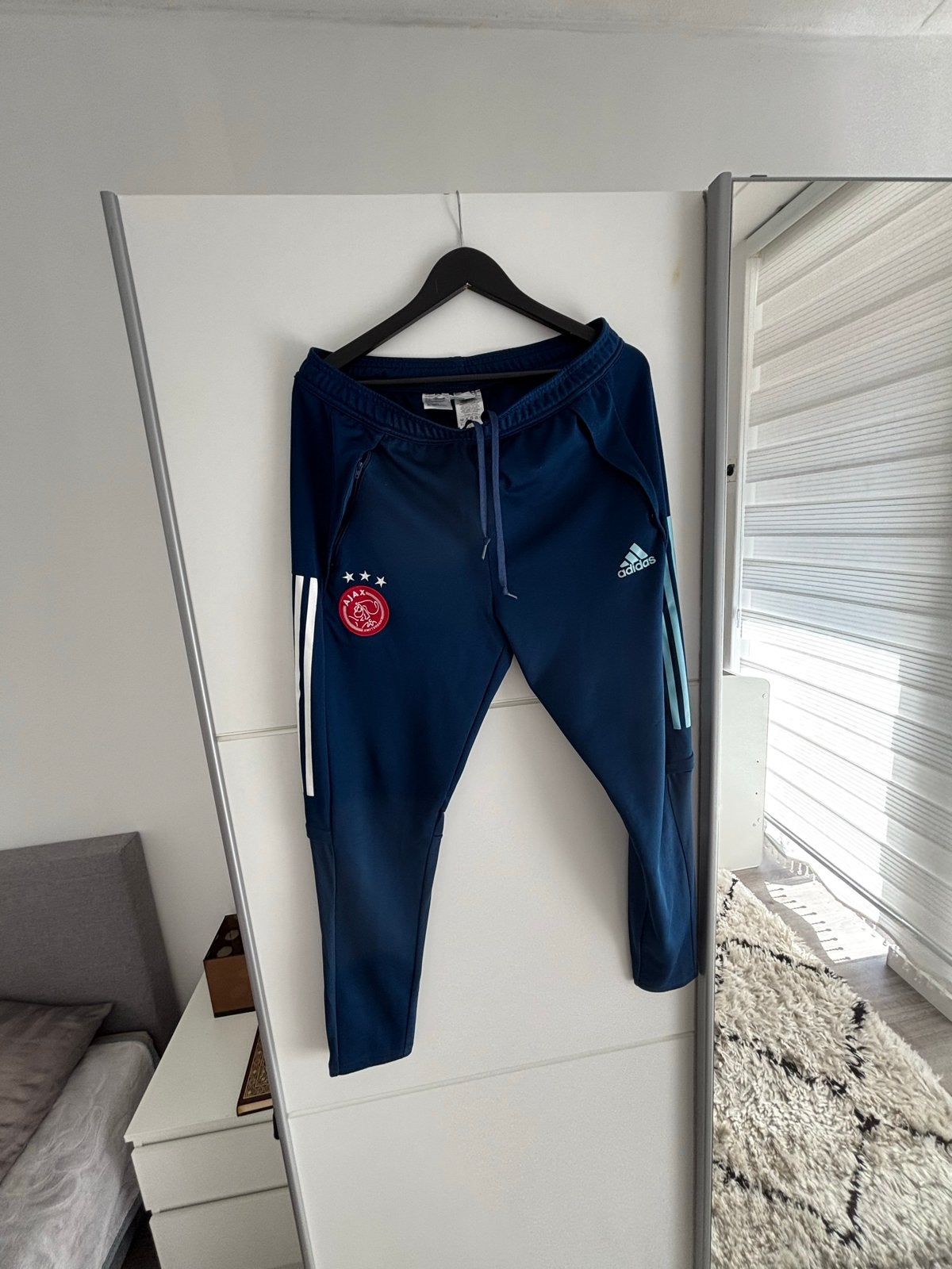 Ajax Trainingsbroek Maat L, Maat 52/54 (L), Blauw, Ophalen of Verzenden, Voetbal