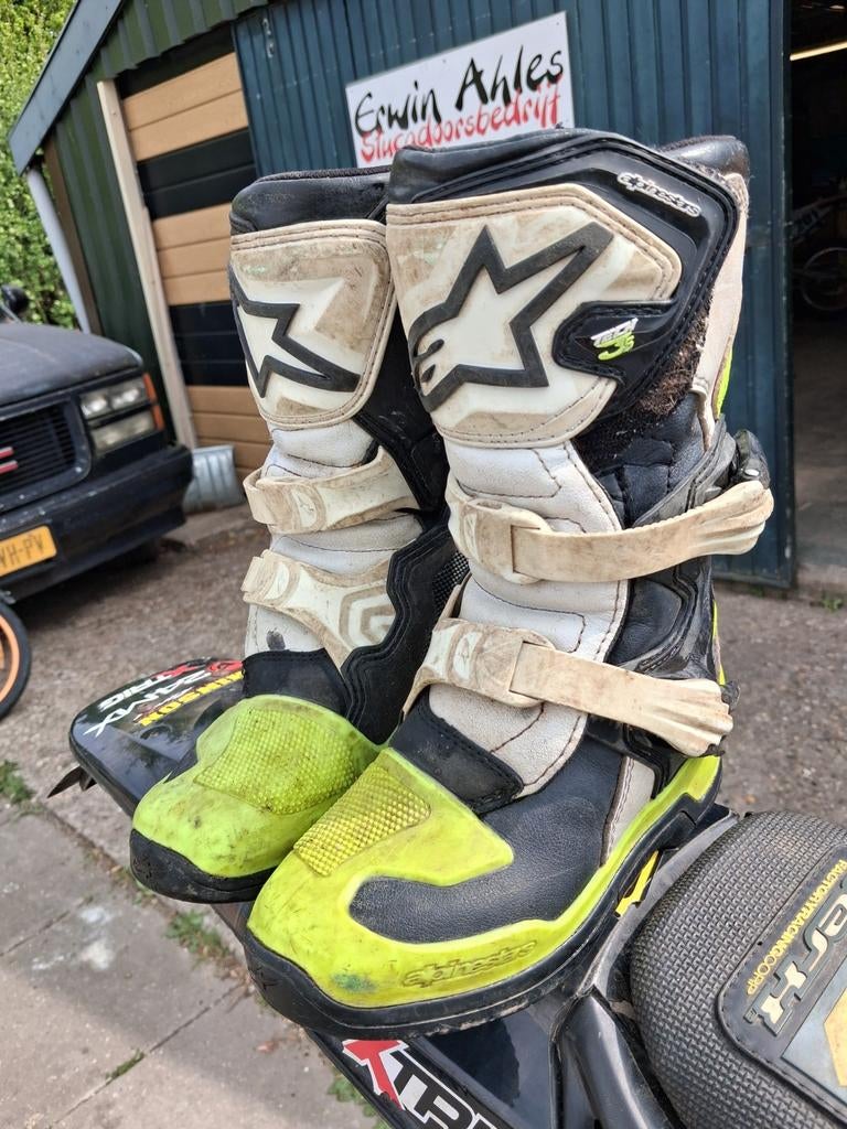 Kinder crosslaarzen maat 32 en zooltjes naar kleine maat, Motoren, Ophalen of Verzenden, Tweedehands, Laarzen