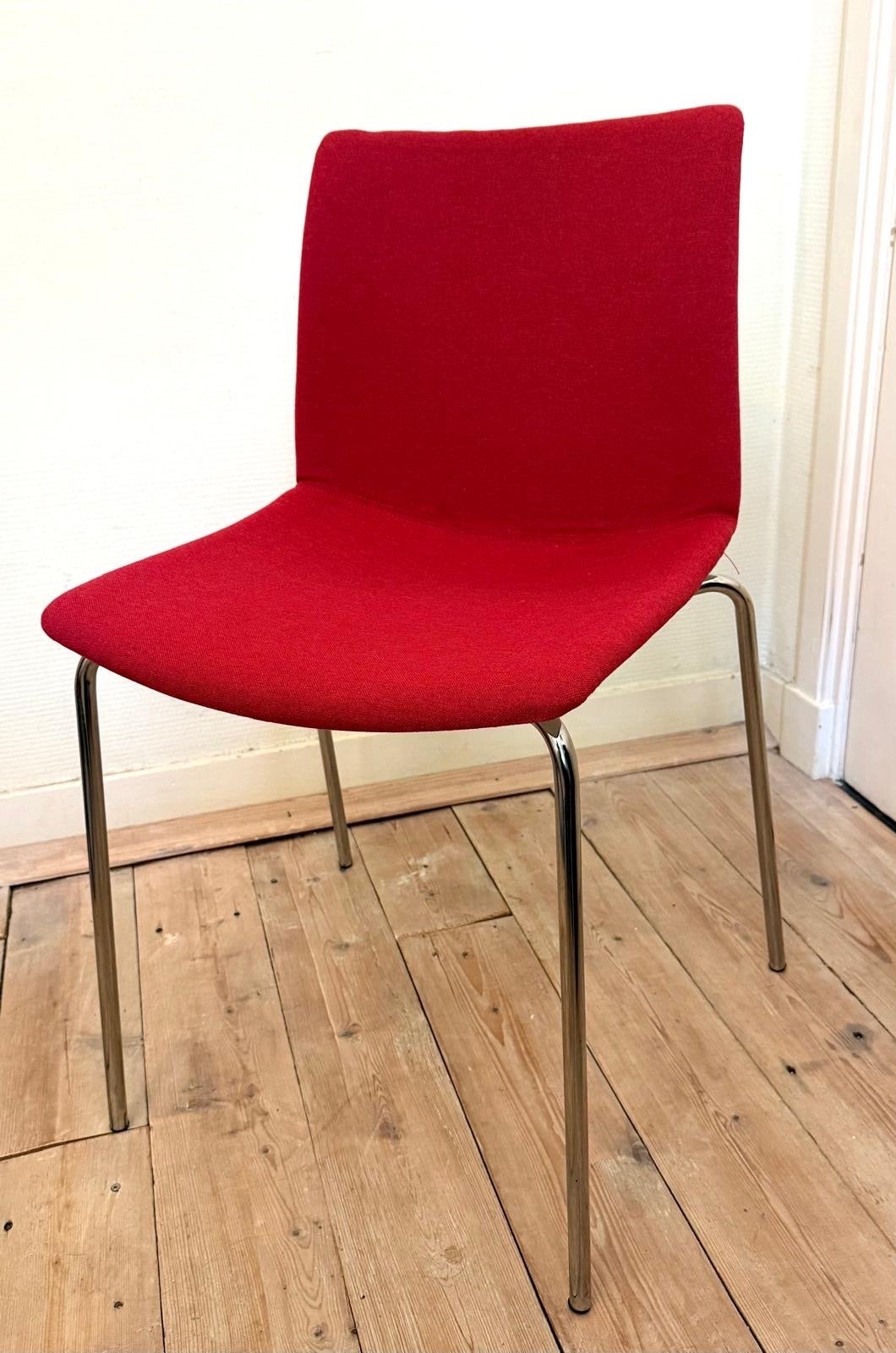 10 Gaber stoelen - Rood - Gebruikt maar in goede staat, Huis en Inrichting, Stoelen, Ophalen, Gebruikt, Stof, Vijf, Zes of meer stoelen