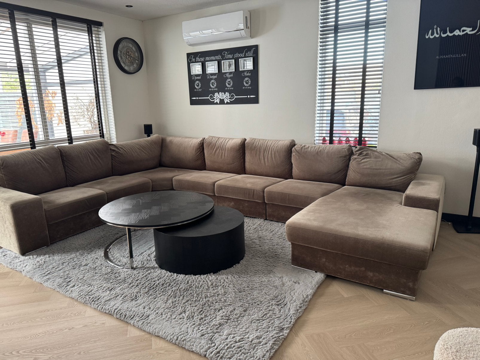 Velvet u bank met lounge, Ophalen of Verzenden, Zo goed als nieuw, Overige materialen, Velvet u lounge
